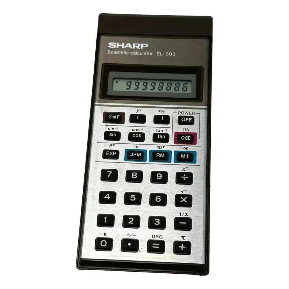 Sharp EL-5O3 Scientific‎ Calculator Tested Working incl  Manual Box Vintage 1979
